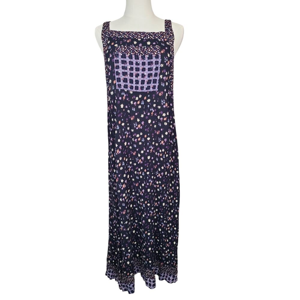Vintage Christopher and Banks 90s Patchwork Floral Dress